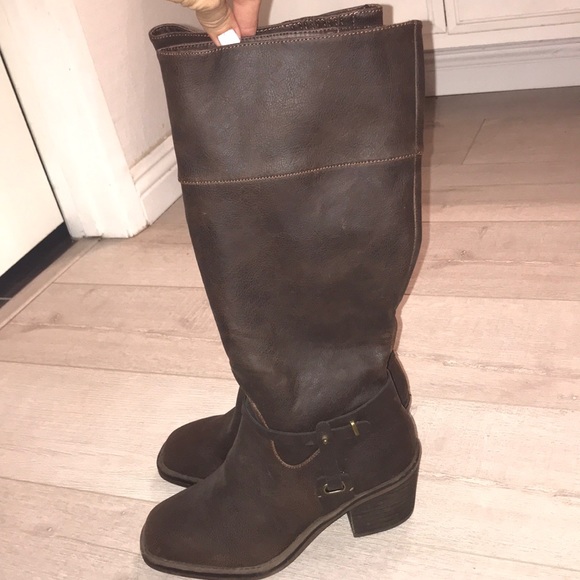 XOXO | Shoes | Xoxo Riding Boots Nwob Size 9 Brown Buckle New | Poshmark
